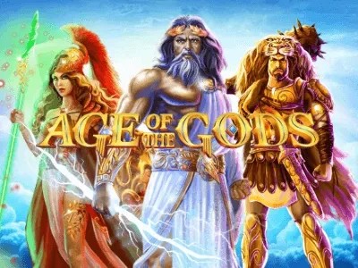 Age of the Gods online game logo by Playtech on instantcasino-de.com