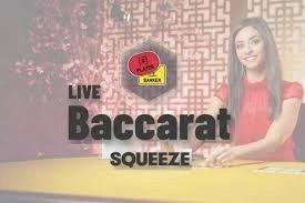 Baccarat Squeeze logo by Evolution Instant Casino