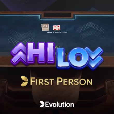 First Person Hi Lo slot visual from Evolution available on instantcasino-de.com