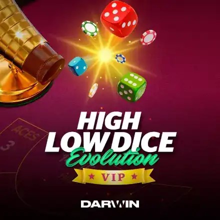 High Low Dice Evolution VIP slot logo by Darwin Gaming at Instant Casino