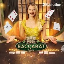 Live Dealer logo of Peek Baccarat from Evolution at Instant Casino
