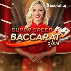 Super Speed Baccarat casino game by Evolution – featured logo at Instant Casino